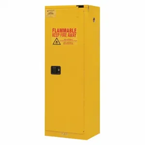 DURHAM MANUFACTURING 1022S-50 Flammable Storage Cabinet, Self Close, 1 Door, 22 Gallon, Yellow | CF6JEA