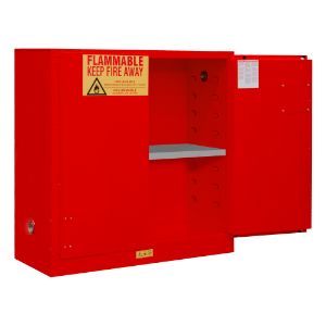 DURHAM MANUFACTURING 1030M-17 Flammable Storage Cabinet, Manual, 2 Door, 30 Gallon, Red | CF6JEF
