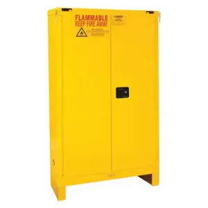 DURHAM MANUFACTURING 1045SL-50 Flammable Storage Cabinet With Leg, Self Close, 2 Door, 45 Gallon, Yellow | CF6JET