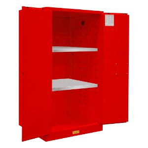 DURHAM MANUFACTURING 1060M-17 Flammable Storage Cabinet, Manual, 60 Gallon, Red | CF6JEX