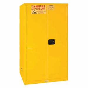 DURHAM MANUFACTURING 1060M-50 Flammable Storage Cabinet, Manual, 60 Gallon, Yellow | CF6JEY