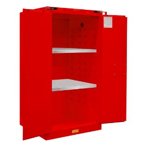 DURHAM MANUFACTURING 1060S-17 Lagerschrank für brennbare Stoffe, selbstschließend, 2 Türen, 60 Gallonen, Rot | CF6JFA