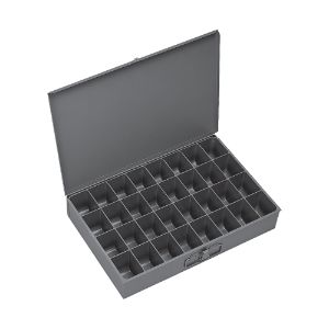 DURHAM MANUFACTURING 107-95 Compartment Box, 32 Opening, Size 18 x 12 x 3 Inch, Steel | CF6JFD