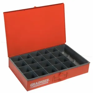 DURHAM MANUFACTURING 109-17-S1158 Compartment Box, 21 Compartment, Size 12 x 18 x 3 Inch, Red | AE4CJC 5JEM9