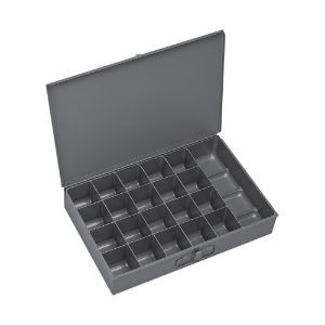DURHAM MANUFACTURING 117-95 Compartment Box, Vertical, 6 Opening, Size 18 x 12 x 3 Inch, Steel | CF6JFY