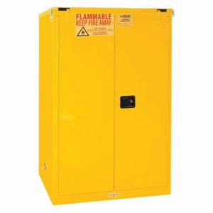 DURHAM MANUFACTURING 1090S-50 Fla mmables Safety Cabinet, 90 gal, 43 Inch x 34 Inch x 66 1/2 Inch, Yellow | CP3XVP 244N93