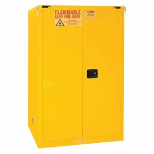 DURHAM MANUFACTURING 1090S-50 Flammable Storage Cabinet, Self Close, 2 Door, 90 Gallon, Yellow | CF6JFL