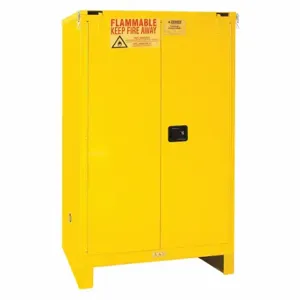 DURHAM MANUFACTURING 1090SL-50 Flammable Storage Cabinet With Leg, Self Close, 2 Door, 90 Gallon, Yellow | CF6JFM