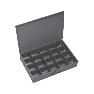 DURHAM MANUFACTURING 115-95 Compartment Box, 12 Opening, Size 18 x 12 x 3 Inch, Steel | CF6JFW
