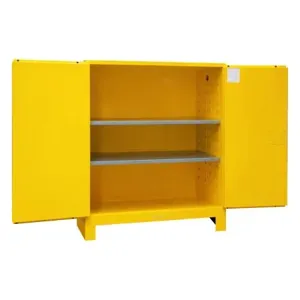 DURHAM MANUFACTURING 1120ML-50 Flammable Storage Cabinet With Leg, Manual, 120 Gallon, Yellow | CF6JFR