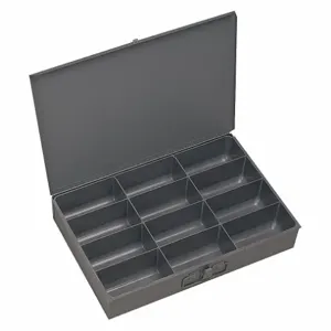 DURHAM MANUFACTURING 115-95 Compartment Box, 12 Opening, Size 18 x 12 x 3 Inch, Steel | CF6JFW