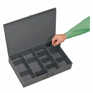 DURHAM MANUFACTURING 119-95-D936 Compartment Box, 9 Compartment, Size 12 x 18 x 3 Inch | AE7QVC 6A277