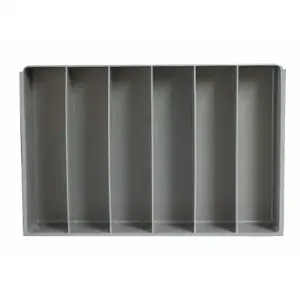 DURHAM MANUFACTURING 124-95-06/VERT-IND Vertical Compartment Insert, Large, 6 Divider, Polypropylene | CF6JGL