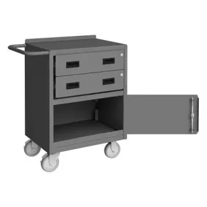 DURHAM MANUFACTURING 2201-95 Mobile Bench Cabinet, 2 Drawer, Size 18 x 24 x 36-1/2 Inch | CF6JJL