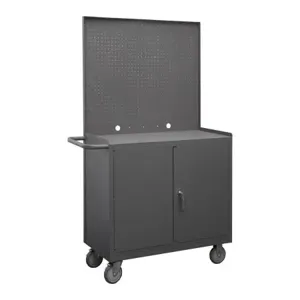 DURHAM MANUFACTURING 2210A-PB-LU-95 Mobile Bench Cabinet, 1 Shelf, Size 18-3/8 x 42-1/4 x 66-7/8 Inch | CF6JJP