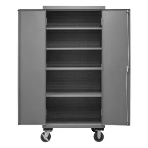 DURHAM MANUFACTURING 2501M-BLP-4S-95 Cabinet, 4 Shelf, 16 Gauge, Size 36 x 24 x 81 Inch | CF6JKJ