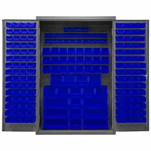 DURHAM MANUFACTURING 2502-186-5295 Industrial Cabinet, 16 Gauge, 186 Bin, Blue | AH6RMB 36EZ81