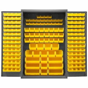 DURHAM MANUFACTURING 2502-186-95 Industrial Cabinet, 16 Gauge, 186 Bin, Yellow | AH6RMC 36EZ82