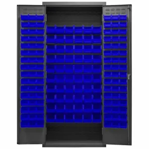 DURHAM MANUFACTURING 2603-156B-5295 Industrial Cabinet, 16 Gauge, 156 Bin, Blue | AH6RME 36EZ84