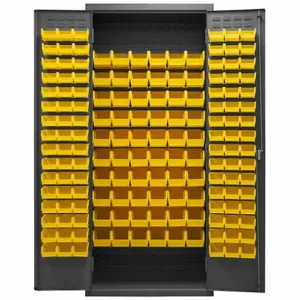 DURHAM MANUFACTURING 2603-156B-95 Industrial Cabinet, 16 Gauge, 156 Bin, Yellow | AH6RMF 36EZ85