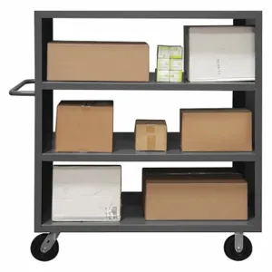 DURHAM MANUFACTURING 2SPT-3060-3-2K-95 Solid Stock Truck, 2 Sided, 3 Shelf, Gray | CF6JLB