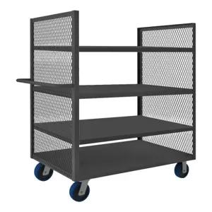 DURHAM MANUFACTURING 2SPT-EX3060-4-2K-6PU-95 Mesh Stock Truck, 2 Sided, 4 Shelf, Size 30-1/4 x 66-1/2 x 56-7/16 Inch | CF6JLE