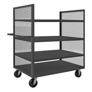 DURHAM MANUFACTURING 2SPT-EX3660-4-2K-95 Mesh Stock Truck, 2 Sided, 4 Shelf, Size 36-1/4 x 66-1/2 x 56-7/16 Inch | CF6JLF