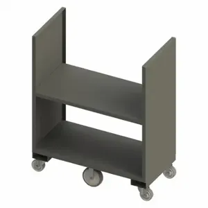 DURHAM MANUFACTURING 2SPT12G244825/8PU95 Solid Stock Truck, 2 Sided, 2 Shelf, Gray | CF6JLG