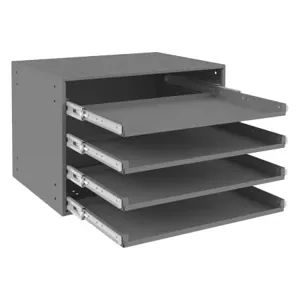 DURHAM MANUFACTURING 303B-15.75-95 Bearing Slide Rack, Large, 4 Compartment Box, Size 15-3/4 x 20 x 15 Inch | AF2DDQ 6RHH7