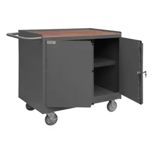 DURHAM MANUFACTURING 3113-TH-95 Mobile Bench Cabinet, 1 Shelf, Size 25-13/16 x 42-1/8 x 36-3/8 Inch, Gray | CF6JMD