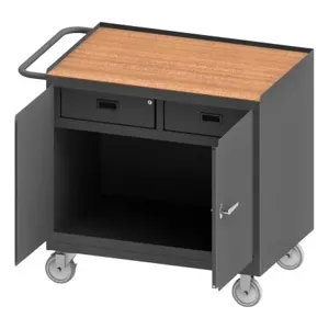 DURHAM MANUFACTURING 3116-TH-95 Mobile Bench Cabinet, Hard Board Top, Size 24-1/4 x 42-1/8 x 36-3/8 Inch | CF6JML