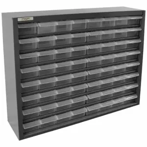 DURHAM MANUFACTURING 317-95 Cabinet, 64 Plastic Drawer, Size 25-7/8 x 6-3/8 x 21-3/8 Inch | CF6JNC