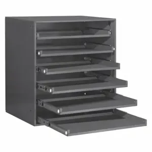 DURHAM MANUFACTURING 321B-95 Heavy Duty Bearing Slide Rack, 6 Division, Steel, Gray | CF6JNF