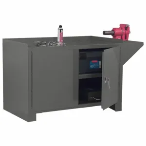 DURHAM MANUFACTURING 3403-95 Work Table Cabinet, 2 Shelf, Vice Support | AF2DDR 6RHH8