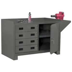 DURHAM MANUFACTURING 3404-95 Work Table Cabinet, 4 Drawer, Vice Support | AF2DDT 6RHH9