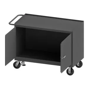 DURHAM MANUFACTURING 3411-FL-95 Mobile Bench Cabinet, 2 Door, Size 24-1/4 x 54-1/8 x 37-3/4 Inch | CF6JNN