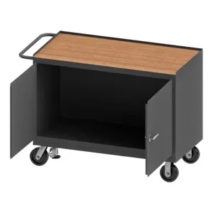 DURHAM MANUFACTURING 3411-TH-FL-95 Mobile Bench Cabinet, Hard Board, Size 24-1/4 x 54-1/8 x 37-3/4 Inch | CF6JNQ