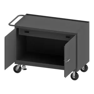 DURHAM MANUFACTURING 3413-FL-95 Mobile Bench Cabinet, Floor Lock, Size 24-1/4 x 54-1/8 x 37-3/4 Inch, Steel | CF6JNV