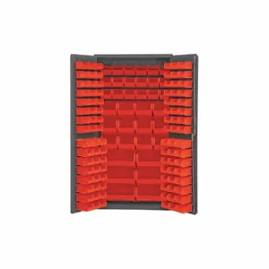 DURHAM MANUFACTURING 3501-BDLP-132-1795 Industrial Cabinet, 14 Gauge, 132 Bin, Red Flush | AH6RTE 36FA96