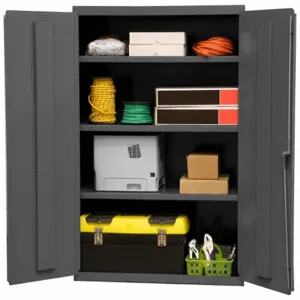 DURHAM MANUFACTURING 3601-95 Storage Cabinet, 3 Adjustable Shelf, 14 Gauge, Size 36 x 60 Inch | AD2FMH 3NYL1