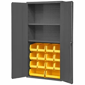 DURHAM MANUFACTURING 3602-BLP-14-2S-95 Cabinet, 14 Bin, Size 36 x 72 Inch | AD2FMK 3NYL3