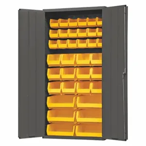 DURHAM MANUFACTURING 3602-BLP-36-95 Industrial Cabinet, 14 Gauge, 36 Bin, Yellow | AH6RTT 36FC09