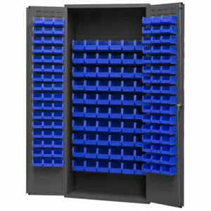 DURHAM MANUFACTURING 3603-156B-5295 Industrial Cabinet, 14 Gauge, 156 Bin, Blue | AH6RMT 36EZ96