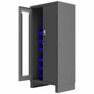 DURHAM MANUFACTURING 3702CXC-30B-5295 Digital Cabinet, 14 Gauge, 30 Bin, Blue | AH6RJP 36EZ24