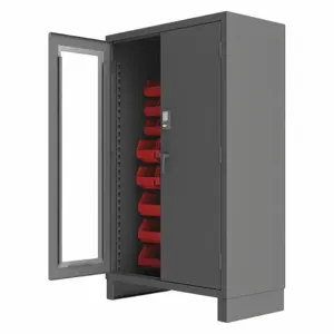 DURHAM MANUFACTURING 3703CXC-42B-1795 Digital Cabinet, 14 Gauge, 42 Bin, Red | AH6RJR 36EZ26