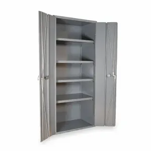 DURHAM MANUFACTURING 3952-4S-95 Space Saving Cabinet, 4 Adjustable Shelf, 14 Gauge, Size 36 x 18 x 84 Inch | AD2FLX 3NYJ9