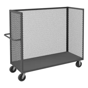 DURHAM MANUFACTURING 3ST-EX2460-95 Mesh Stock Truck With Phenolic Caster, 3 Sided, 1 Base Shelf, Size 24 x 60 Inch | CF6JRG