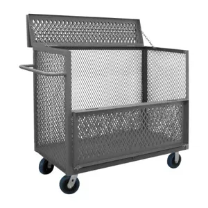 DURHAM MANUFACTURING 3STDGT-EX2448-6PU-95 Mesh Stock Truck, Drop Gate, 3 Sided, Size 24 x 48 Inch | CF6JTM