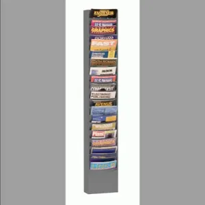 DURHAM MANUFACTURING 400-95 Literature Rack, 20 Pocket, Gray | CF6JTV