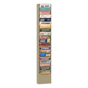 DURHAM MANUFACTURING 411-75 Literature Rack, 20 Large Pocket, Tan | CF6JUW